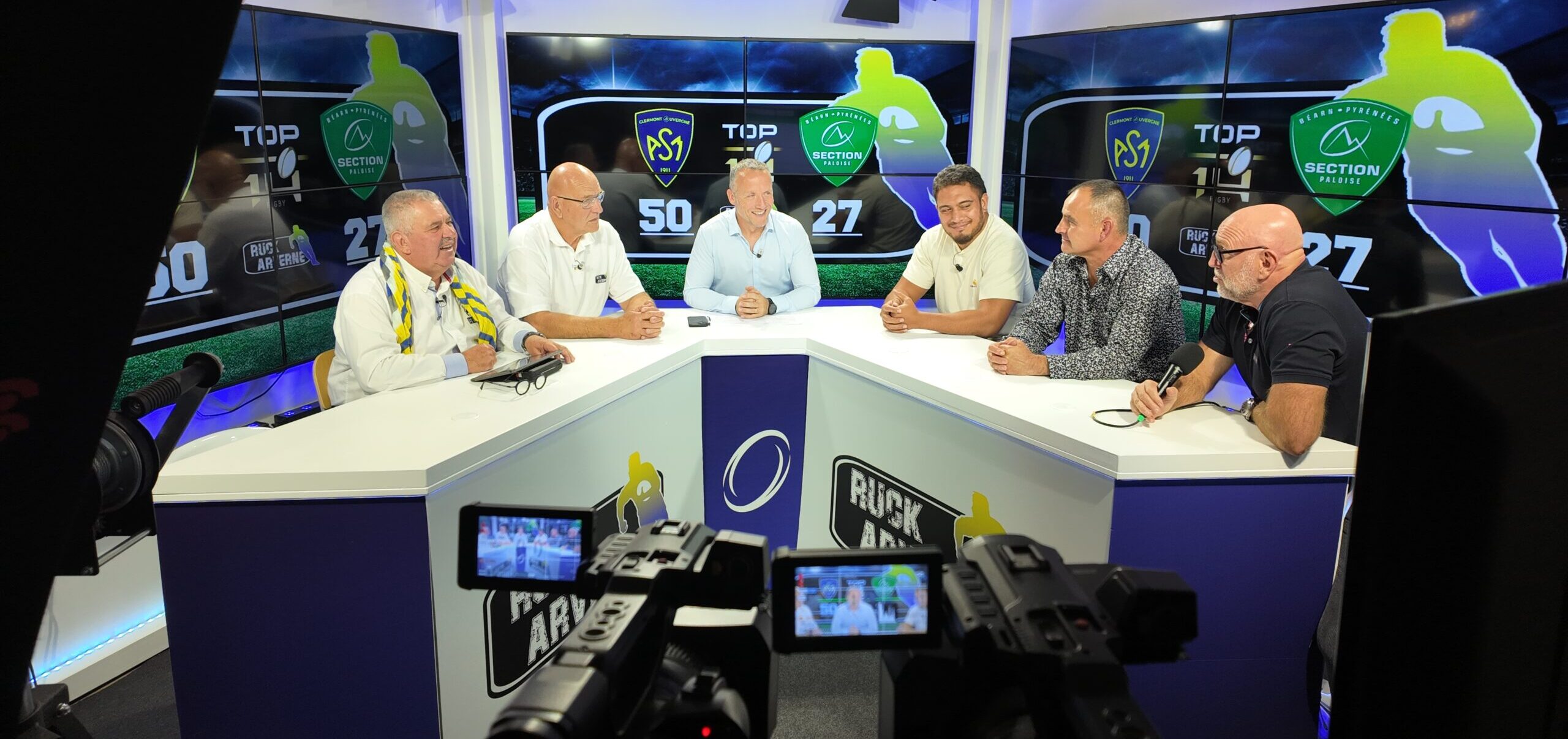 plateau tv studio arverne, émission "ruck arverne " sur le rugby